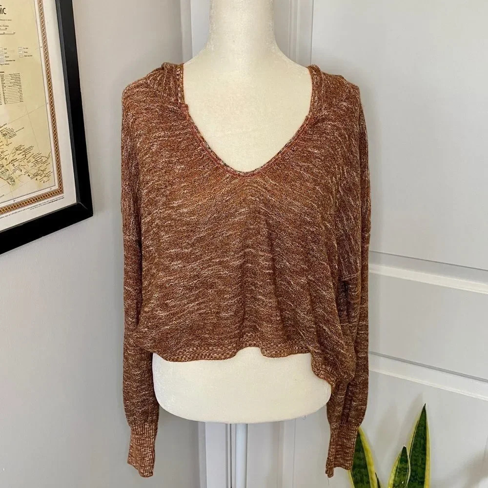 NEW Abound Cropped Hoodie Long Sleeve Sweater